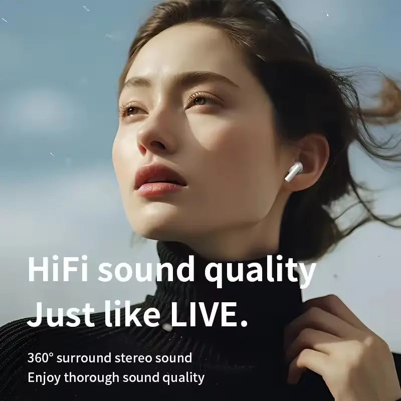 Bluetooth 5.3 Noise Cancelling Ear Buds Wireless Earbuds for IOS Android Sports Workout, 48H Playtime, Microphone Deep Bass Stereo, in Ear Earphone